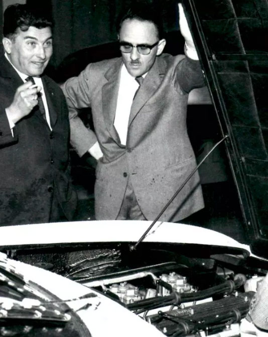 Ferruccio Lamborghini and Carlo Riva